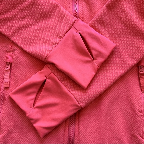 All In Motion Girls Large Sparkling Pink Woven Fleece Hoodie Jacket - Picture 7 of 11